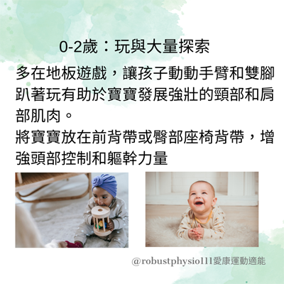 0-2歲 活動量建議